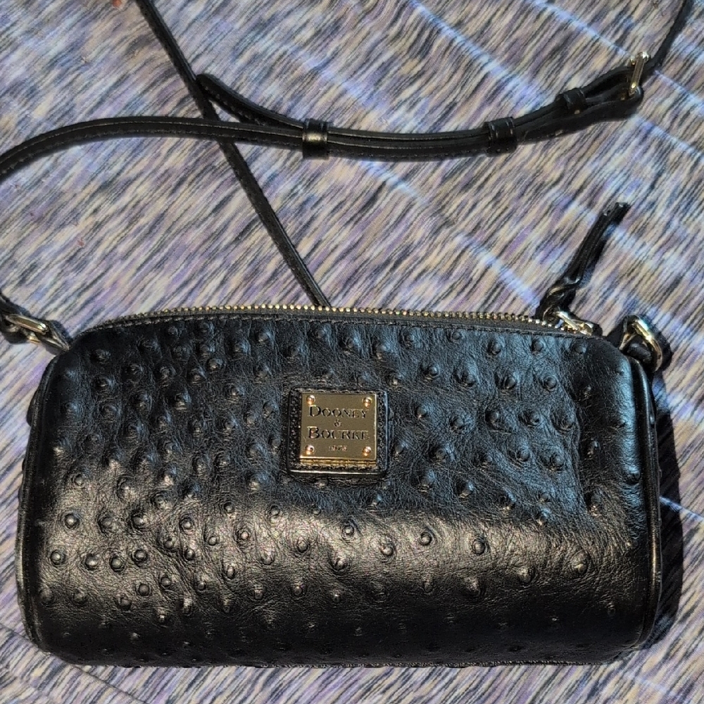 Dooney & Bourke Buffy Ostrich-Embossed Crossbody Bag